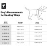 Vesta chladící Hurtta Cooling Wrap 85-95 kurkumová - velikostní tabulka
