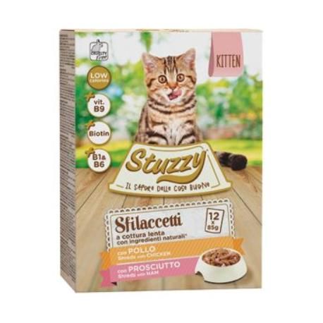 Stuzzy Cat kapsa Kitten kuře/šunka 12X85G