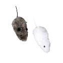 Hračka kočka Myš kožešinová natahovací 10cm KAR