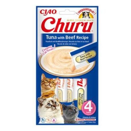 Churu Cat Tuna with Beef Recipe 4x14g