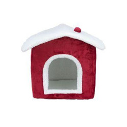 Vánoční pelech-domek Xmas NEVIO plyš 35x45x48cm TR