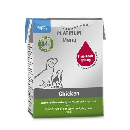 Platinum Menu Puppy Chicken 375g