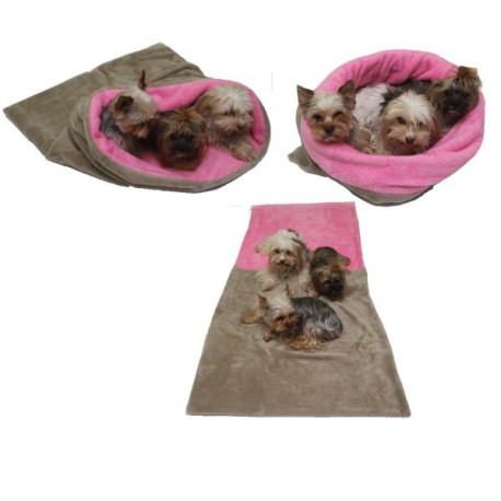 Marysa pelíšek 3v1 pro psy, béžový/světle růžový, velikost XXL