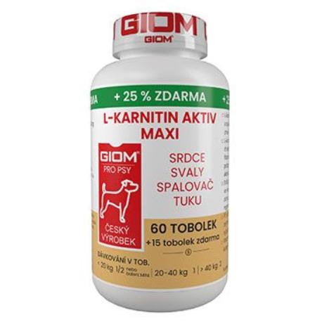 Giom S pes L-karnitin Aktiv 60 MAXI tbl+25% zdarma