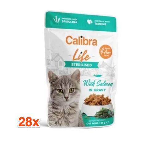 Calibra Cat kaps. Life Sterilised Salmon gravy 28x85g