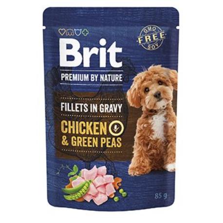 Brit Premium Dog Fillets Gravy Chicken&Green Peas 85g