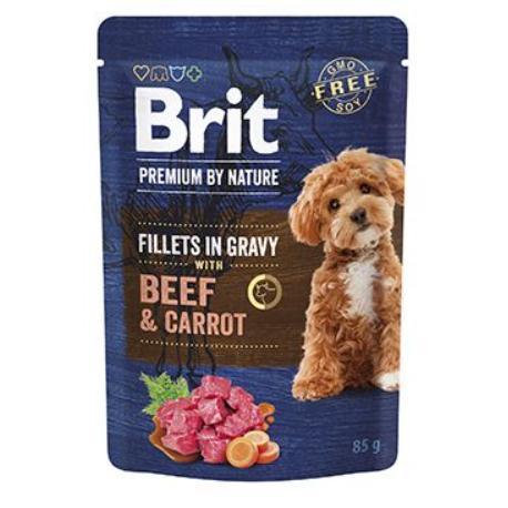 Brit Premium Dog Fillets Gravy Beef&Carrot 85g