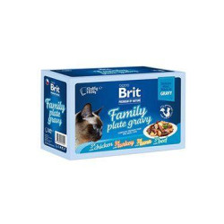 Brit Premium Cat D Fillets in Gravy Family Plate 1020g