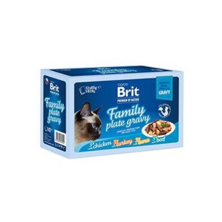 Brit Premium Cat D Fillets in Gravy Family Plate 1020g