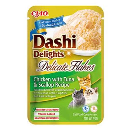 Churu Cat Dashi Delights Deli Flakes Chick&Tun&Scal40g