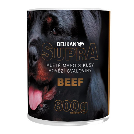 Delikan Konzerva SUPRA Dog Beef 800g