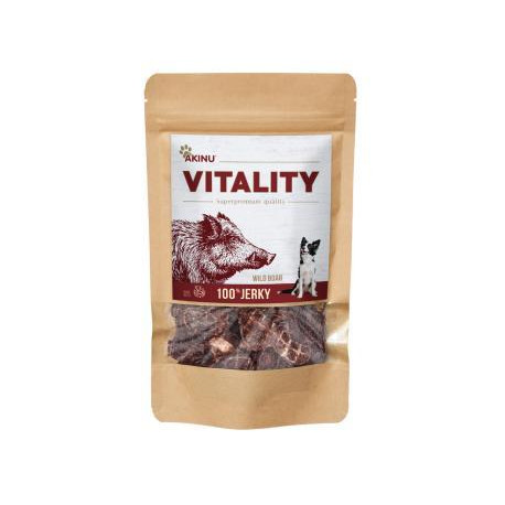 Akinu VITALITY Divočák jerky pamlsek pro psy 50g