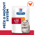 Hill's PD Cat C/D Multicare Urinary Stress Struvite/Oxalate Chicken kaps. 12x85g