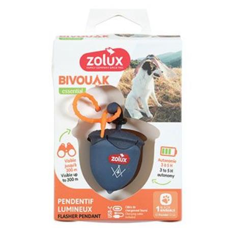 Světýlko blikací BIVOUAK oříšek USB modrá Zolux