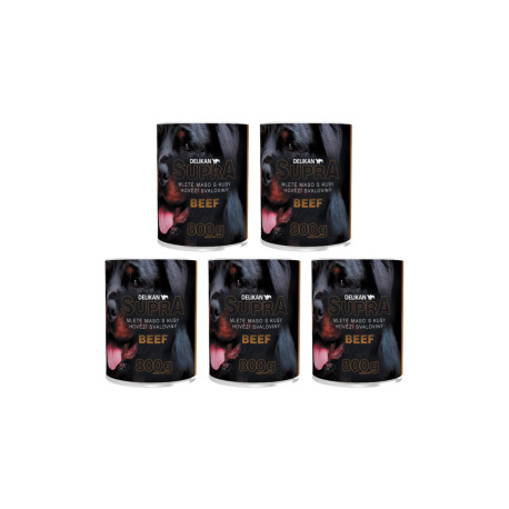 Delikan Konzerva SUPRA Dog Beef 5x800g