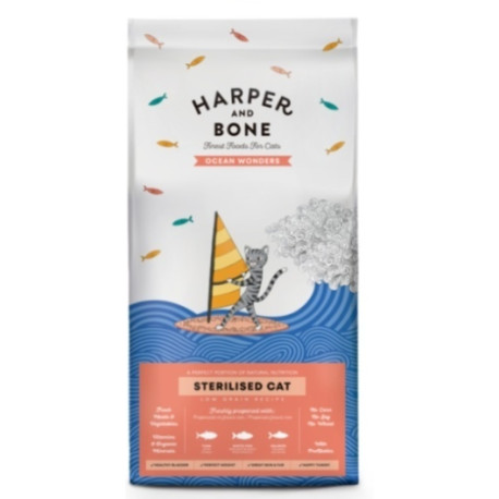 Harper and Bone Cat Sterilised granule divy oceánu 5kg