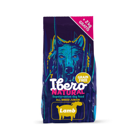 Ibero NATURAL dog GF LAMB junior M/L 12kg