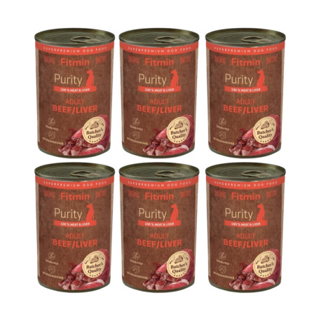 Fitmin konz. dog Purity Beef Liver 6x400g