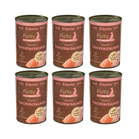 Fitmin konz. dog Purity Puppy Chicken Salmon 6x400g