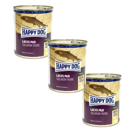 Happy Dog konz. Lachs Pur Norway losos 3x800g