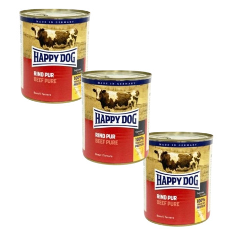 Happy Dog konz. Rind Pur Germany hovězí 3x800g