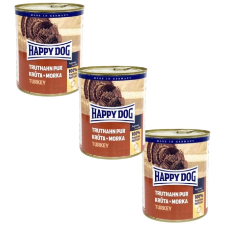 Happy Dog konz. Truthahn Pur Krůtí 3x800g