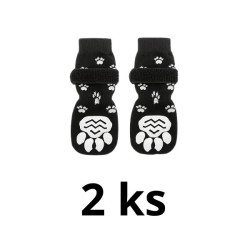 Ochranné ponožky pro psa protiskluz 2ks  černé