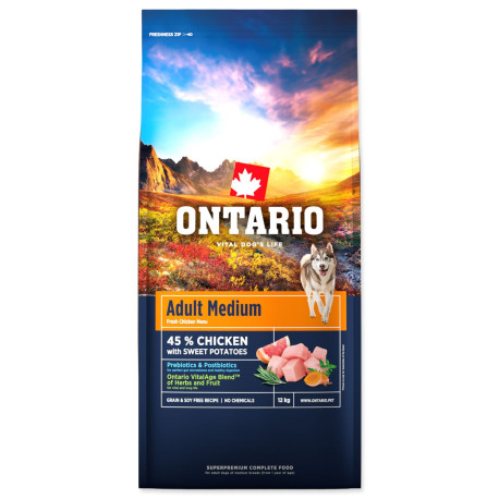 Ontario Adult Medium Chicken & Sweet Potatoes 12kg