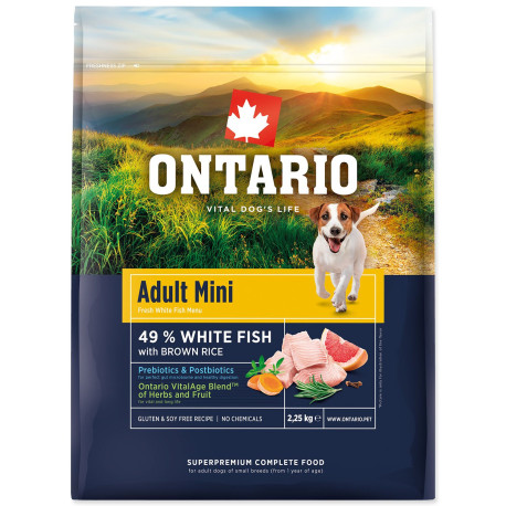 Ontario Adult Mini Fish & Brown Rice 2,25kg