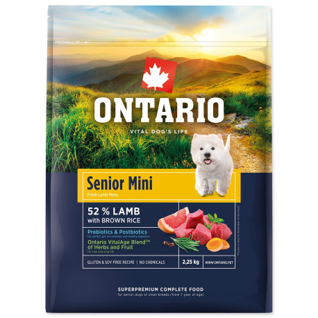 Ontario Senior Mini Lamb & Brown Rice 2,25kg