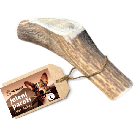 Paroží jelení pro psa půlené L