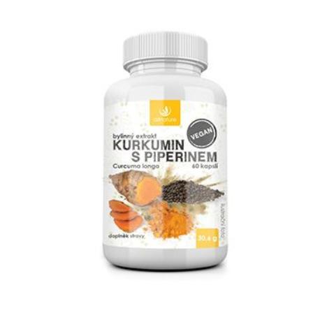 Allnature Kurkumin s piperinem bylinný extrakt 60cps