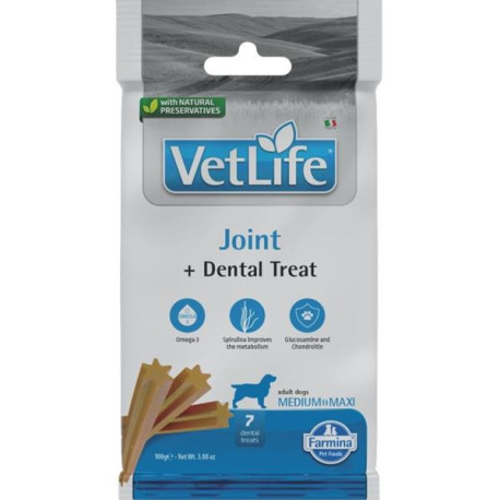 Vet Life Dog Dental Snack Joint Adult M&L 100g
