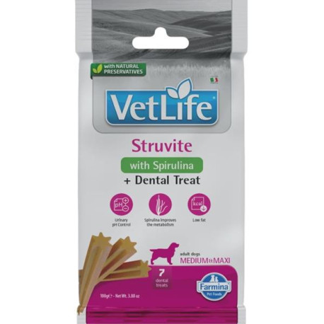 Vet Life Dog Dental Snack Struvite Adult M&L 100g