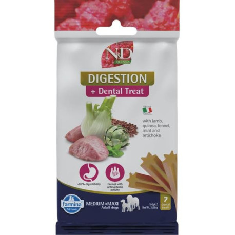 N&D QUINOA Dog Dental Snack Digestion M&L 100g