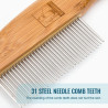 Hřeben na rozčesávání srsti pro psy a kočky Eco Bamboo