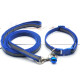 Sada obojek s vodítkem pro štěně tm.modrá reflex