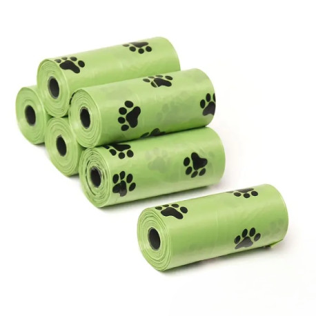 Sáčky na psí exkrementy náhradní role 6ks zelená