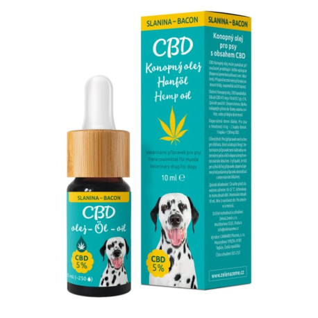 CBD Konopný olej pro psy slanina 5% 10 ML