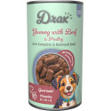 Konzerva Drax Adult Dog s hovězím a drůbežím 1240g