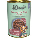 Konzerva Drax Adult Dog s hovězím a drůbežím 415g