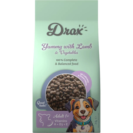 Krmivo Drax Adult s jehněčím a se zeleninou 3kg