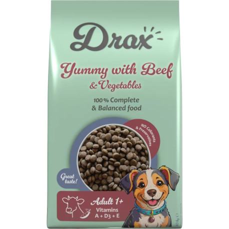 Krmivo Drax Adult s hovězím a se zeleninou 10kg