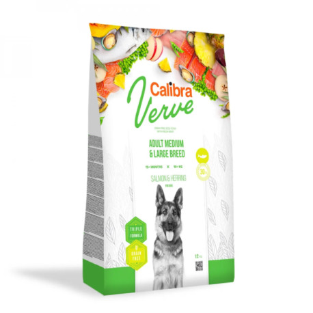Calibra Dog Verve GF Adult M&L Salmon&Herring 12kg