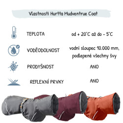 Obleček Hurtta Mudventure Coat ECO skořicový 25