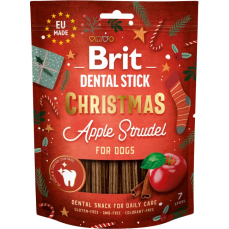 Brit Care Dog Vánoční dentální pamlsky Jabl.štrů. 250g