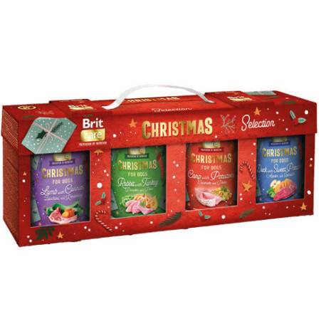 Brit Care Dog Vánoční konzervy v dárkovém boxu 4x400g