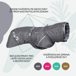 Obleček Hurtta Monsoon coat II ECO ostružinový 40XS