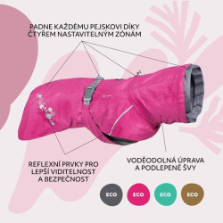 Obleček Hurtta Monsoon coat II ECO rubínový 40XS