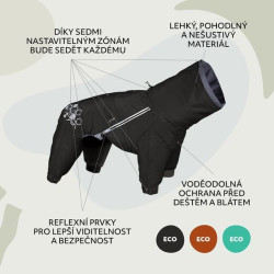 Obleček Hurtta Mudventure overal ECO černý 45M